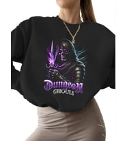 unisex 3 iplik şardonlu Bej erkek kadın Sweatshirt bisiklet yaka kalın Sweatshirt Kara şövalye (Siyah)