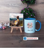 Anneye Hediye Fotoğraflı Dekoratif Taş, Kupa Bardak Beyaz Hediye (Model 4)