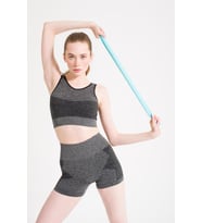 FORMactive Melanjlı Dikişsiz Spor Şort (Siyah)