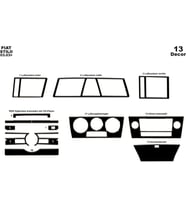 Meriç® Fiat Stilo Ön Torpido Kaplama Maun 13 Parça 2003-2009 (Piano Black)
