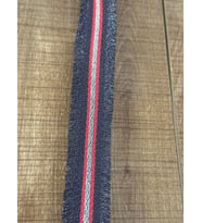 ETNİK ÇİFT TARAFLI PÜSKÜLLÜ ŞERİT DİKİŞ GİYİM AKSESUARI EN 3 CM (1 METRE ) (Lacivert)
