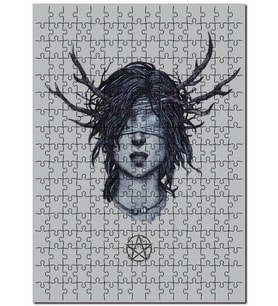 Cakapuzzle Gözleri Kapalı Minimalist Anime Adam Görsel Puzzle Yapboz MDF (Ahşap) (1000 Parça)