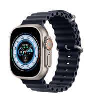 Apple Watch 49mm Ultra Seri Uyumlu Seaflex Ocean Silikon Kordon (Gece Mavisi)