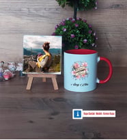 Anneye Hediye Fotoğraflı Dekoratif Taş, Kupa Bardak Beyaz Hediye (Model 2)