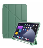 Samsung Galaxy Tab S6 Lite 2024 P620 P610 Kılıf Kalem Bölmeli Trifolding Case 13 (Koyu Yeşil)