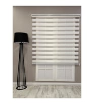 Donatti Bambu Zebra Stor Güneşlik Perde Siyah Gri Kırçıllı (Beyaz)