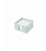 Masaüstü Deri Küp Notluk Desktop Organizer Rainbow Vegan 5x10x10 cm (Su Yeşili)