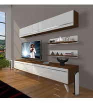 Decoraktiv Eko 5 Mdf Std Retro Tv Ünitesi Tv Sehpası (Beyaz - Kahverengi)
