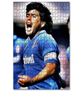 Cakapuzzle Maradona Napoli Takımı Kaptanı Puzzle Yapboz MDF (Ahşap) (255 Parça)