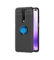 Xiaomi Redmi K30 Kılıf Yüzüklü Magnetli Ravel Case (Siyah-Mavi)