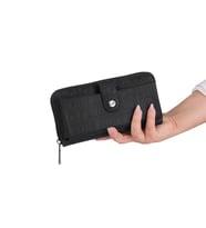 Bagacar Bozuk Para ve Telefon  Bölmeli Kullanışlı Cüzdan Mor (Siyah)