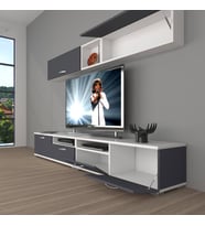 Decoraktiv Eko 5200 Mdf Tv Ünitesi Tv Sehpası (Beyaz - Antrasit)