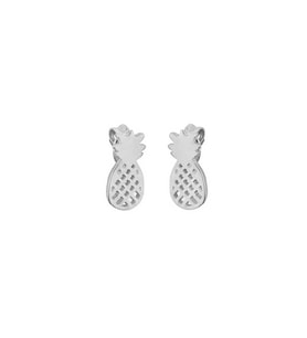 925 Ayar Gümüş Ananas Modeli Küpe, Sarı (Gümüş)