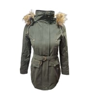 Tmberline Tb3438 Kadın Gabardin Kapüşonlu İçi Kürklü Mont - Tb3438 - Haki (Haki)