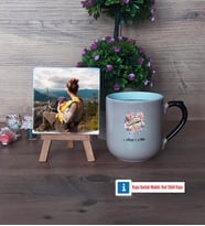 Anneye Hediye Fotoğraflı Dekoratif Taş, Kupa Bardak Beyaz Hediye (Model 10)