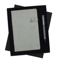 İsme Özel Exlucive Defter ve Roller Kalem Seti Tasarım Kutulu - Renk Seçenekli (Gri)