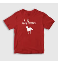 Presmono Unisex Çocuk Beyaz Horse Deftones T-Shirt 380860tt (Kırmızı)