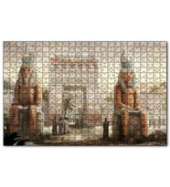 Cakapuzzle Antik Mısır Zafer Takı ve Sfenksler Puzzle Yapboz MDF (Ahşap) (1000 Parça)
