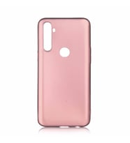 Realme C3 Kılıf Kamera Çıkıntılı Mat Soft Esnek Silikon (Rose)