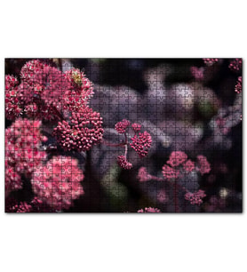 Cakapuzzle Pembe Tomurcuklu Çiçekler  Puzzle Yapboz MDF (Ahşap) (255 Parça)
