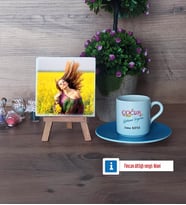 Çocuk Gelişim Uzmanı Fotoğraflı Dekoratif Taş, Ahşap Altlıklı Türk Kahvesi Fincanı Hediye Öğretmenler Günü Hediyesi (Model 5)