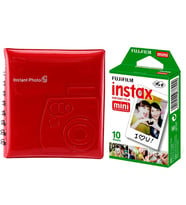 İnstax Mini Albüm +10'lu film (Kırmızı)
