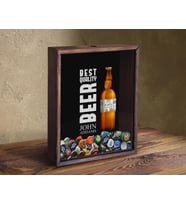 BK Gift Kişiye Özel İsimli Tarihli Bira Kapağı Koleksiyonu Ahşap Kumbara, Sevgiliyer Hediye, Ev Hediyesi, Arkadaşa Hediye, Tasarım Ahşap Kumbara (Model 1)