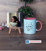 Doğum Günü Hediyesi Fotoğraflı Dekoratif Taş, Kupa Bardak Beyaz Hediye (Model 6)