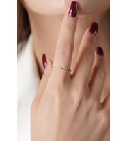 14 Ayar Altın Vav Yüzük (Rose)