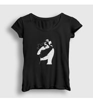 Presmono Kadın Beyaz Kiss Valentine's Day Sevgililer Günü T-Shirt 285398tt (Siyah)