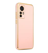Xiaomi Mi 12T Kılıf Zore Bark Kenarları Altın Renk Kılıf (Rose)