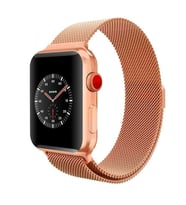 Ally Apple Watch 7-8 45mm 6-5-4 44mm Kayış Kordon Metal Milano Loop 3-2-1 42mm (Bronz)