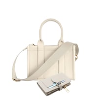 Givenza  Çüzdan Hediyeli Orijinal The Tote Bag Ayarlanabilir Kolon Askılı Yumuşak Deri Çapraz Mini El Kol ve Omuz Çantası (Krem)