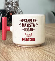 Kişiye Özel Efsaneler Mayısta Doğar Hediye T Kupa Bardak Doğum Günü Hediyesi (Pembe)