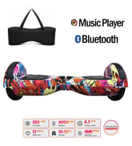 Citymate Hoverboard Elektrikli Kaykay Scooter Bluetooth Hoparlörlü 6.5 inch Çanta Hediyeli D11 (Pembe)