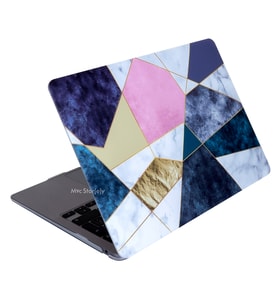 McStorey Macbook Air M2 ile Uyumlu Kılıf 2022 HardCase A2681 Marble14NL (Karışık)