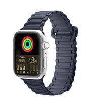Dux Ducis Apple Watch 38-40-41MM için Manyetik Armor Silikon Kordon Kayış (Lacivert)
