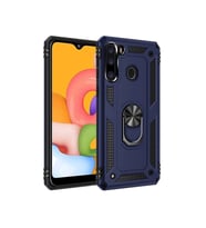 Mopal Samsung A21 6.5 İnc Yüzüklü Tank Telefon Kılıfı (Mavi)