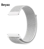 22MM Gear S3 Watch 4 -Gt2 GT2E 46MM Kayış Kordon Lylon Loop (Beyaz)