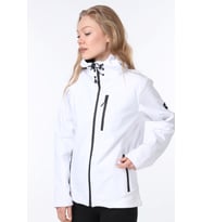 Ghassy Co.Kadın Su Rüzgar Geçirmez Softshell Mavi Spor Mont  (Beyaz)