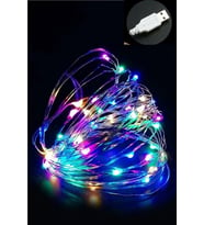 HİDZ Tel Led Işık 5 Metre Usb Girişli (Çok Renkli)