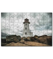 Cakapuzzle Kayalıklar Deniz Feneri ve Bulutlu Gökler Puzzle Yapboz MDF (Ahşap) (1000 Parça)