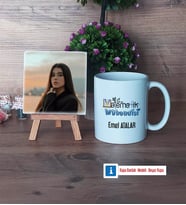 Matematik Mühendisi Fotoğraflı Dekoratif Taş, Kupa Bardak Beyaz Hediye (Model 1)