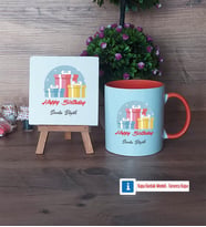 Doğum Günü Hediyesi Dekoratif Taş, Kupa Bardak Kırmızı Hediye (Model 12)