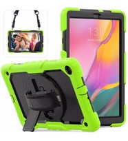 Samsung Galaxy Tab A 10.1 T510 T515 T517 Kılıf Defender Askılı Pars Case (Yeşil)