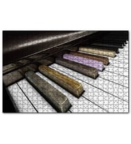 Cakapuzzle Piyano Tuşları Yakın Çekim  Puzzle Yapboz MDF (Ahşap) (1000 Parça)