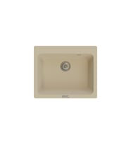 POLEX Cristalüx Granit Eviye P-N60 Tezgah Altı Ve Tezgah Üstü Kare Mutfak Evyesi 61,5x51,8cm (Bej)