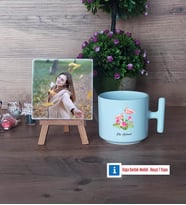 Flamingo Fotoğraflı Dekoratif Taş, Kupa Bardak Beyaz HediyeArkadaşa Doğum Günü Hediyesi (Model 12)