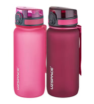 Uzspace 2'li Tritan Matara Seti 650 ml 14 Farklı Renk Seçeneği FiftyFifty (Pembe)