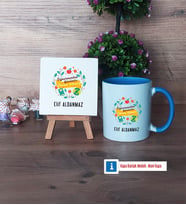 Öğretmenler Günü Hediyesi Dekoratif Taş, Kupa Bardak Kırmızı Hediye (Model 3)